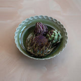 Stoneware Bowl with Scalloped Edge