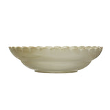 Stoneware Bowl with Scalloped Edge