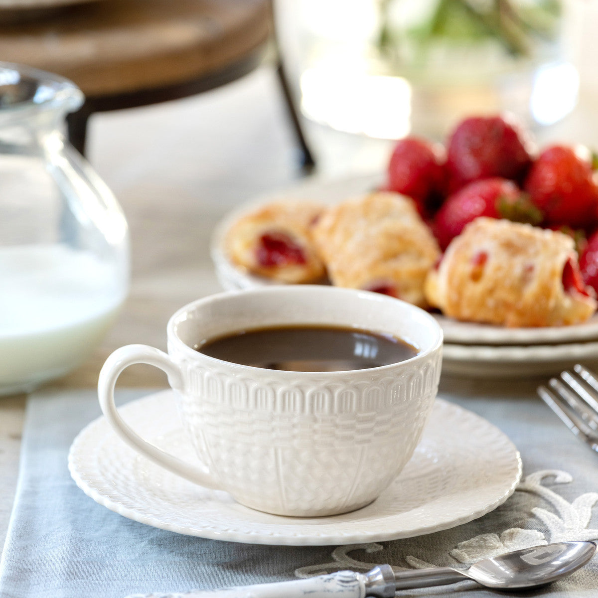 Creamware Basketweave Collection