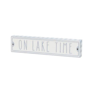 "On Lake Time" Sign Block
