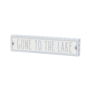 "Gone to the Lake" Sign Block