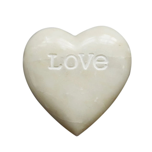 Soapstone Heart with Engraved 'Love'