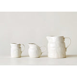 White Stoneware Vintage Reproduction Pitcher