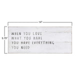 'When You Have Love' Wall Decor
