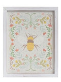 Wood Wall Decor w/ Florals & Bee, 4 Styles