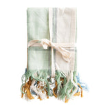 Cotton Tea Towels with Fringe, Set of 3