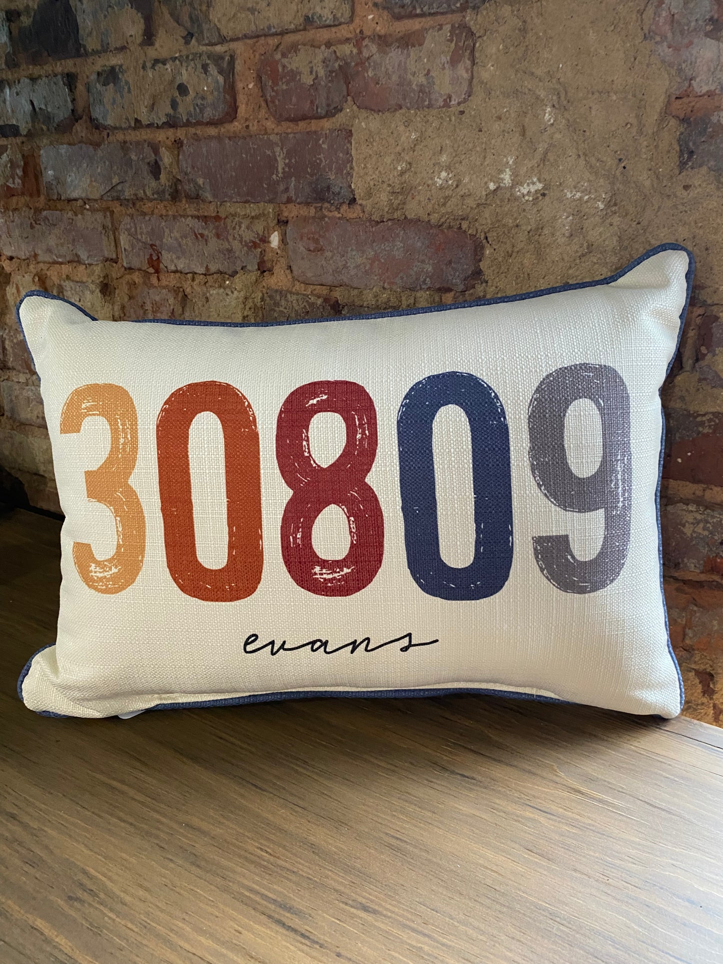 City and Zip Code Pillow