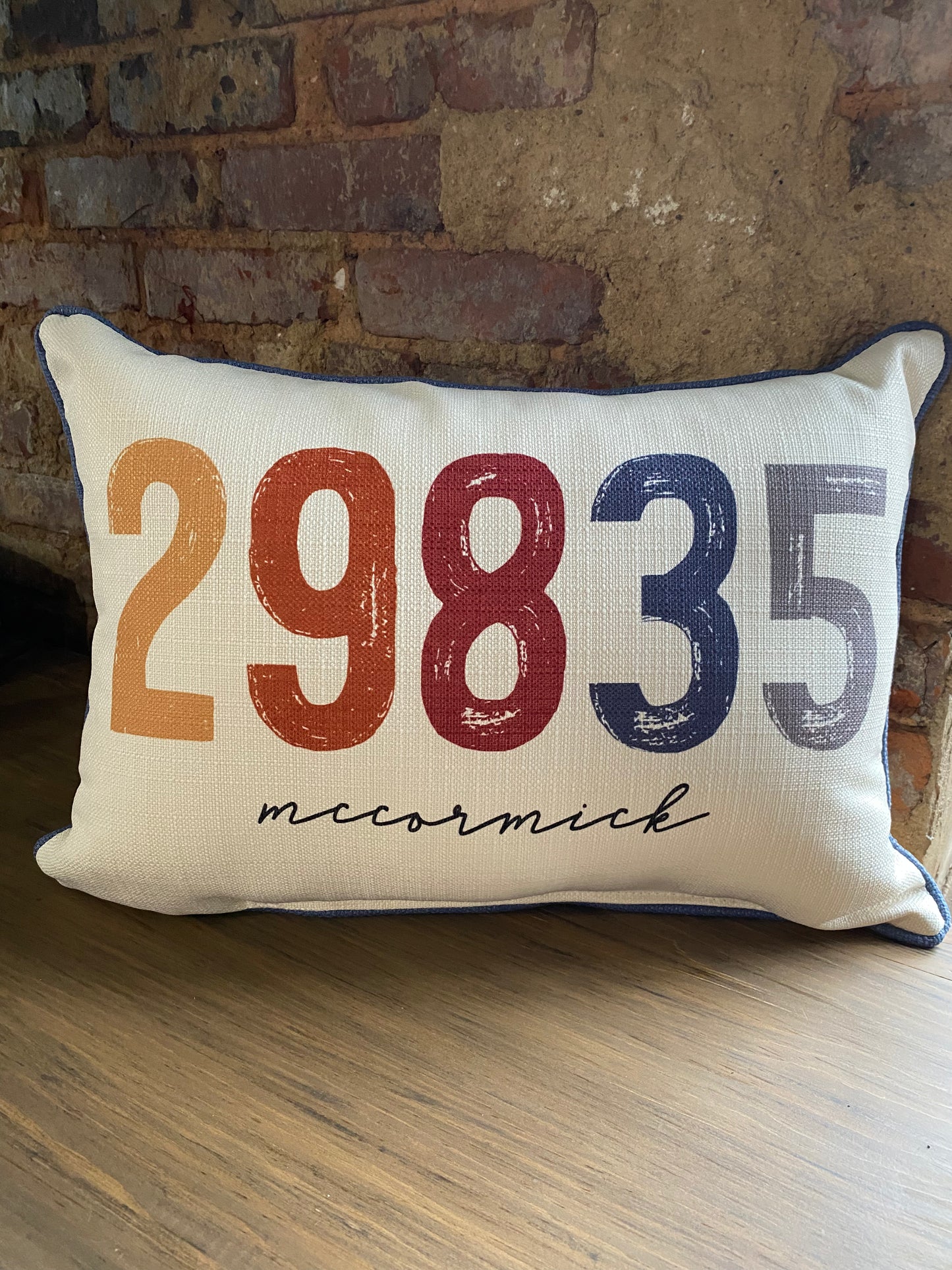 City and Zip Code Pillow